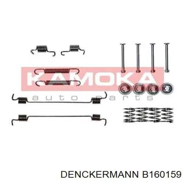 B160159 Denckermann kit de montaje, zapatas de freno traseras