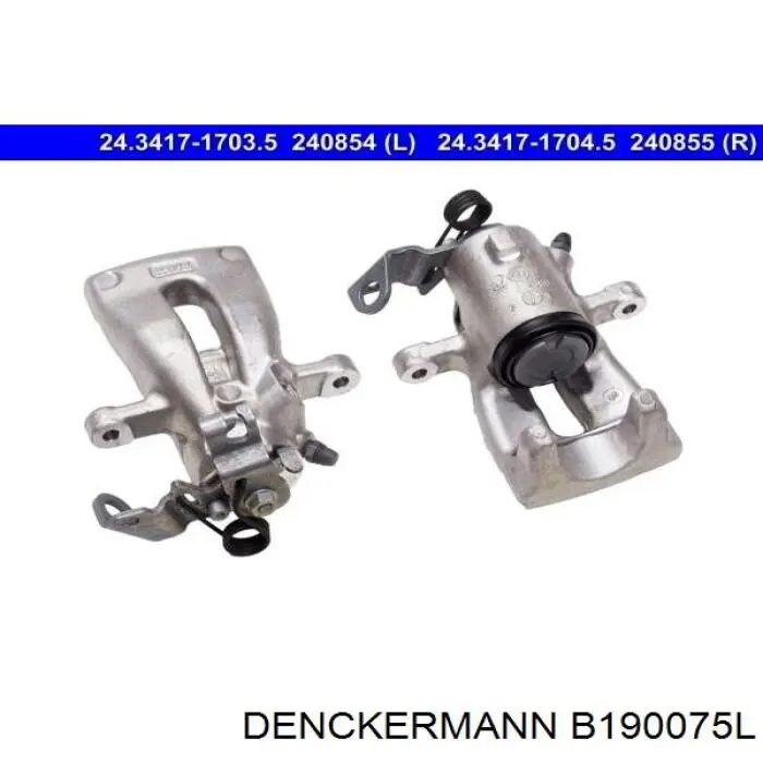 B190075L Denckermann pinza de freno trasera izquierda