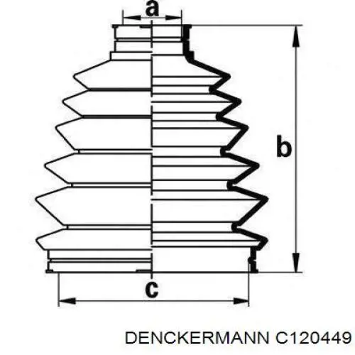 C120449 Denckermann junta homocinética exterior delantera