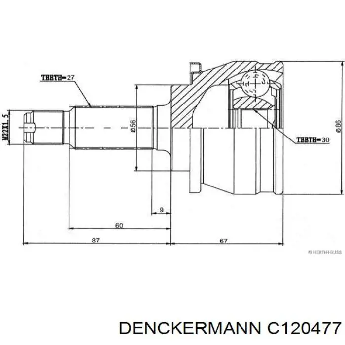 C120477 Denckermann junta homocinética exterior delantera