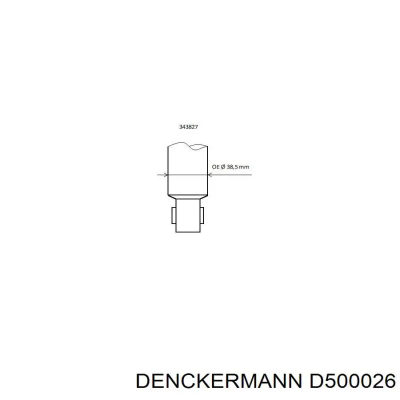 D500026 Denckermann tope de amortiguador delantero, suspensión + fuelle