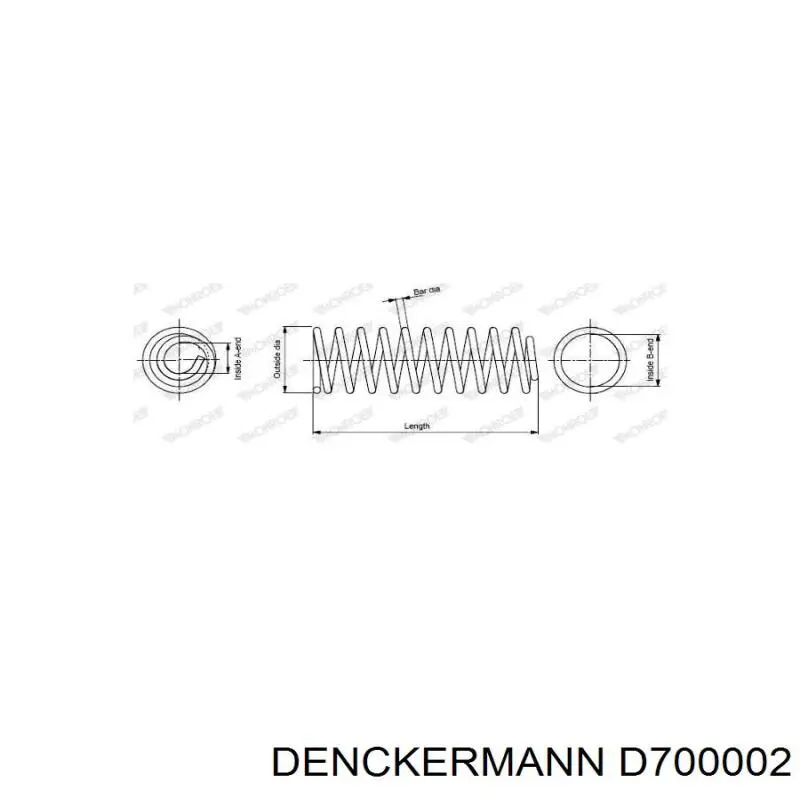 D700002 Denckermann muelle de suspensión eje delantero