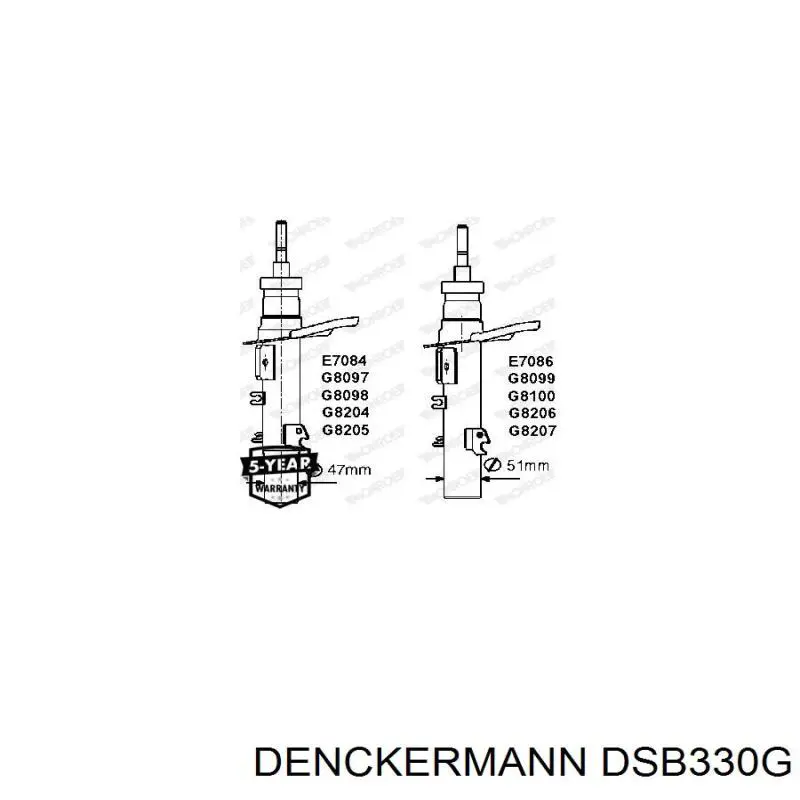 DSB330G Denckermann amortiguador delantero izquierdo