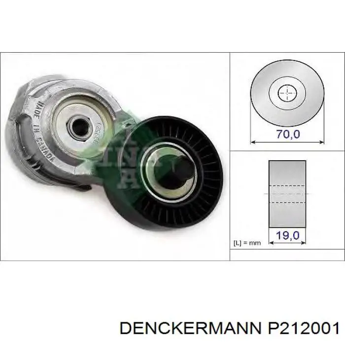 MPQ0257 Magneti Marelli rodillo, correa trapecial poli v