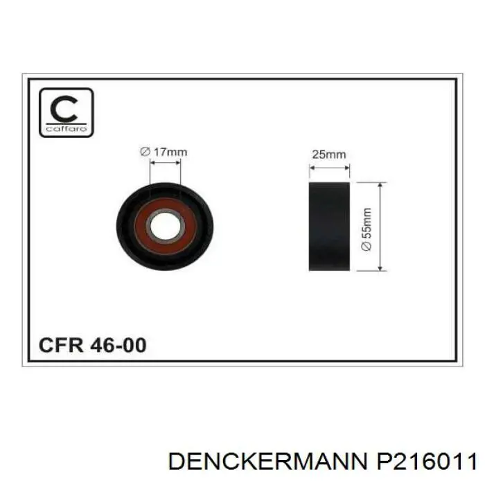 P216011 Denckermann tensor de correa, correa poli v