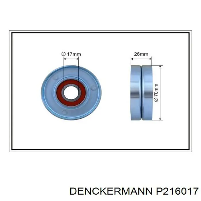 P216017 Denckermann Tensor de correa auxiliar