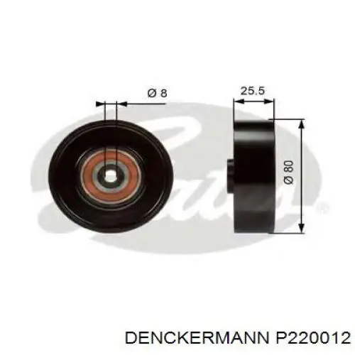 Rodillo, correa trapecial poli V Mercedes Bus 207-310 601
