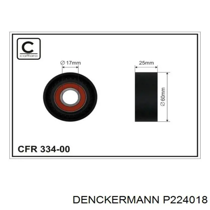 P224018 Denckermann tensor de correa, correa poli v