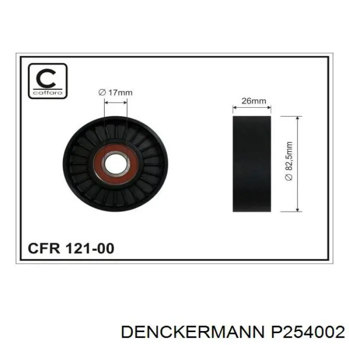 P254002 Denckermann tensor de correa, correa poli v