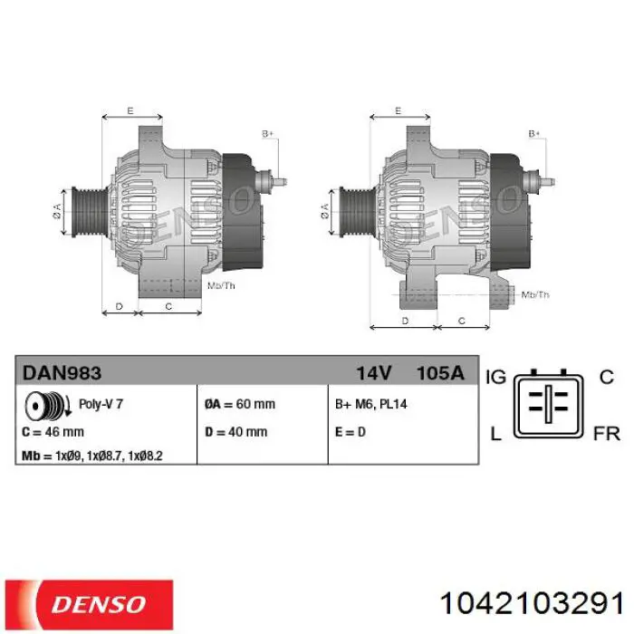 Alternador 13980N WAI