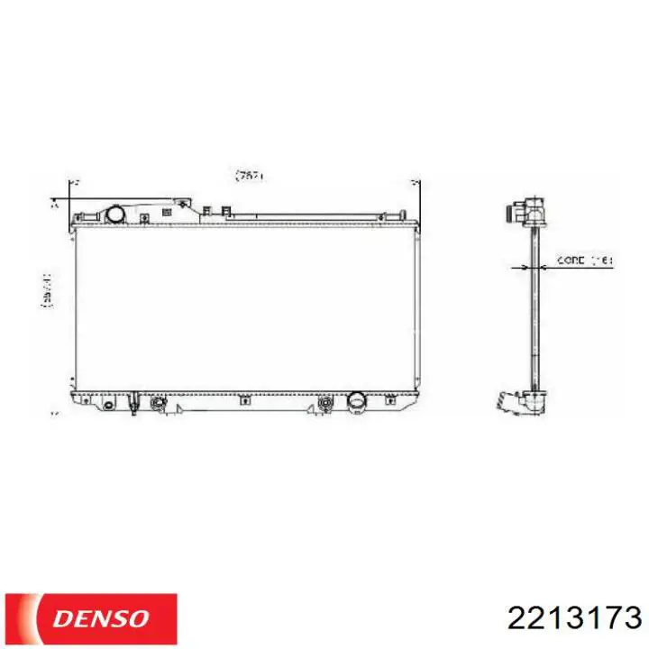 2213173 Denso radiador refrigeración del motor