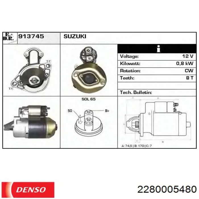 Motor de arranque CST40114AS Casco