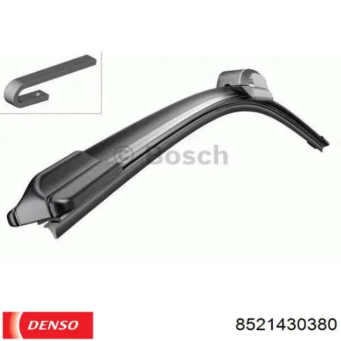 8521430380 Denso goma del limpiaparabrisas lado conductor