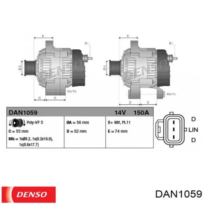 Alternador 30667103 Volvo