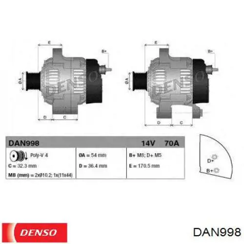 Generador Denso DAN998