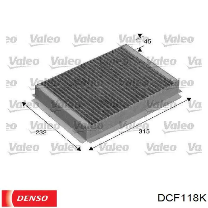 DCF118K Denso filtro de habitáculo