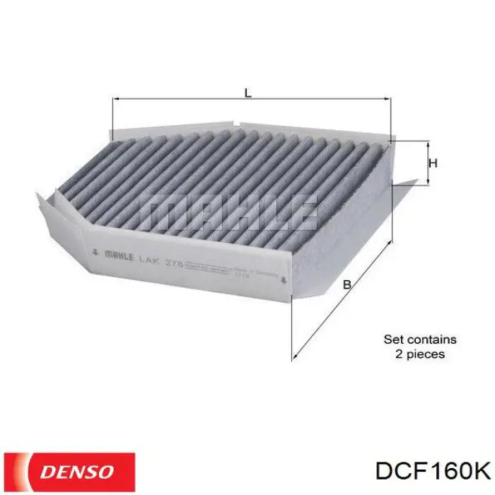 DCF160K Denso filtro de habitáculo