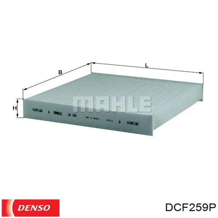 DCF259P Denso filtro de habitáculo