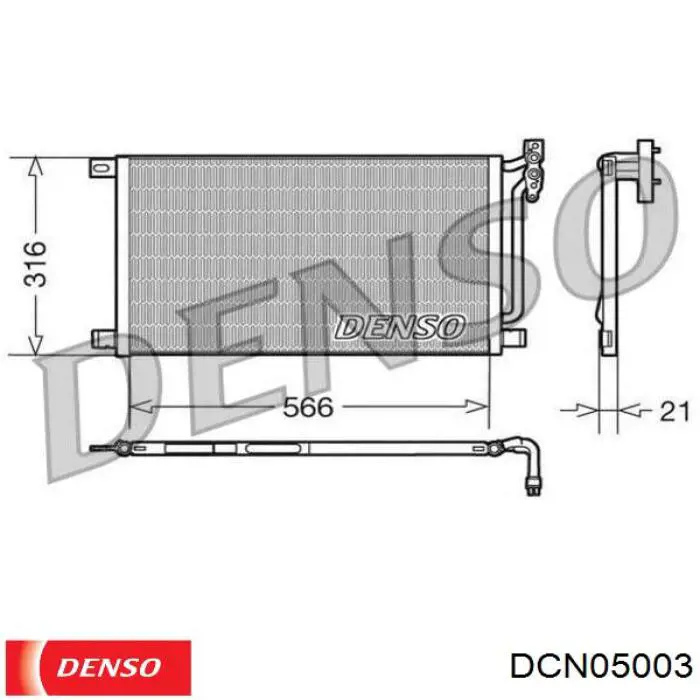 DCN05003 Denso condensador aire acondicionado