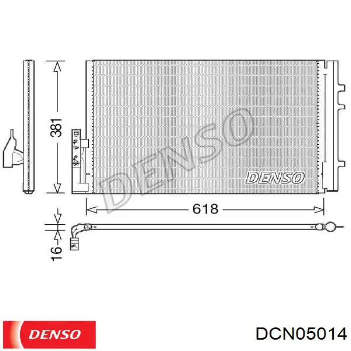 DCN05014 Denso condensador aire acondicionado