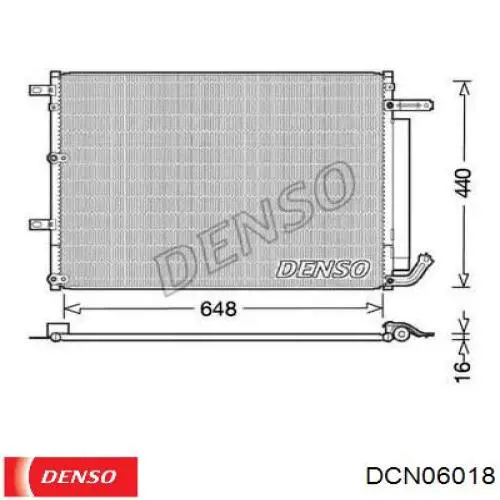 DCN06018 Denso condensador aire acondicionado