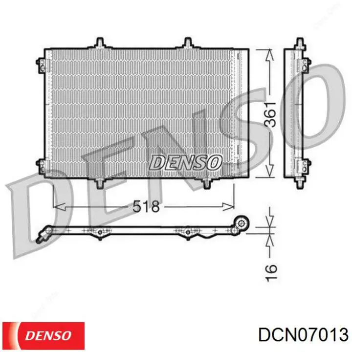 DCN07013 Denso condensador aire acondicionado