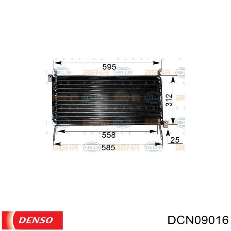 DCN09016 Denso condensador aire acondicionado