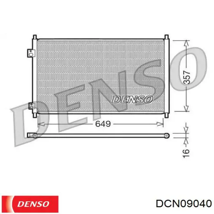 DCN09040 Denso condensador aire acondicionado