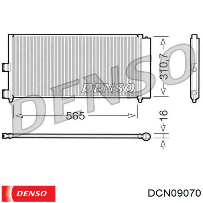 DCN09070 Denso condensador aire acondicionado