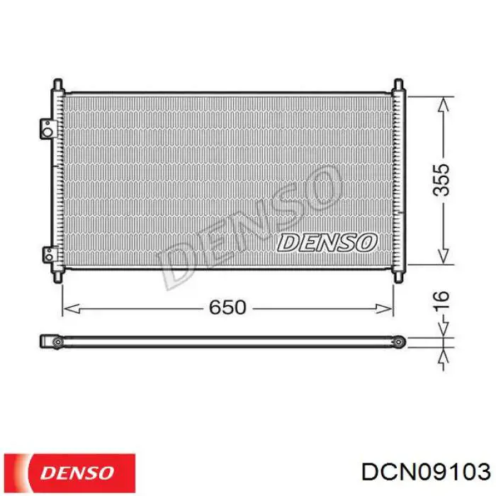 DCN09103 Denso condensador aire acondicionado