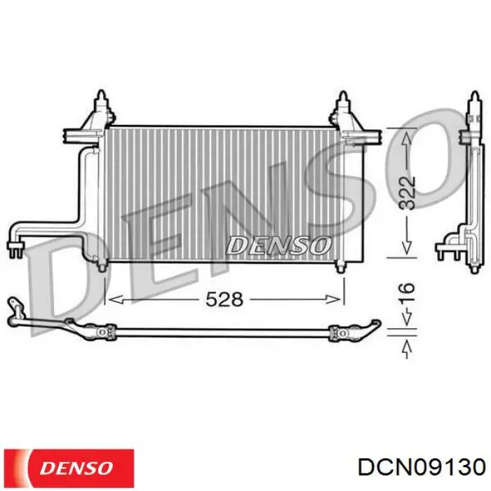 DCN09130 Denso condensador aire acondicionado