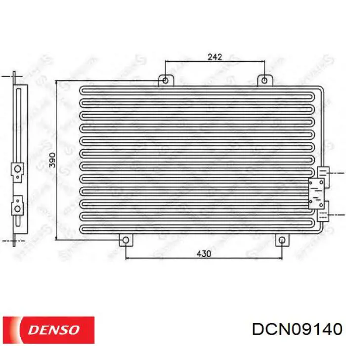DCN09140 Denso condensador aire acondicionado