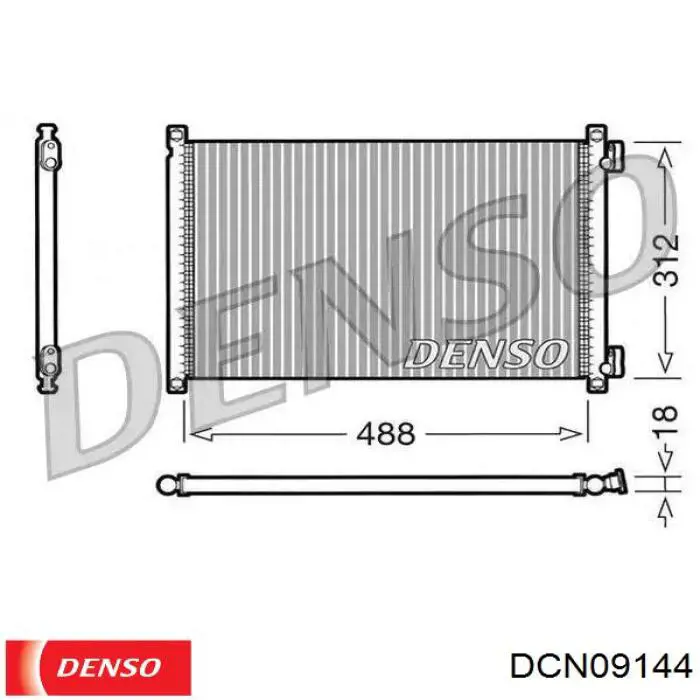 DCN09144 Denso condensador aire acondicionado