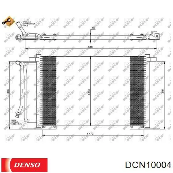 DCN10004 Denso condensador aire acondicionado