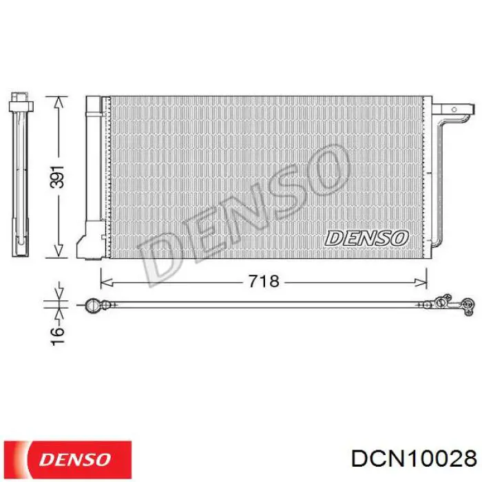 DCN10028 Denso condensador aire acondicionado