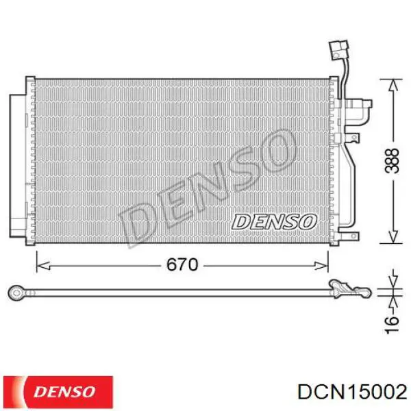 DCN15002 Denso condensador aire acondicionado