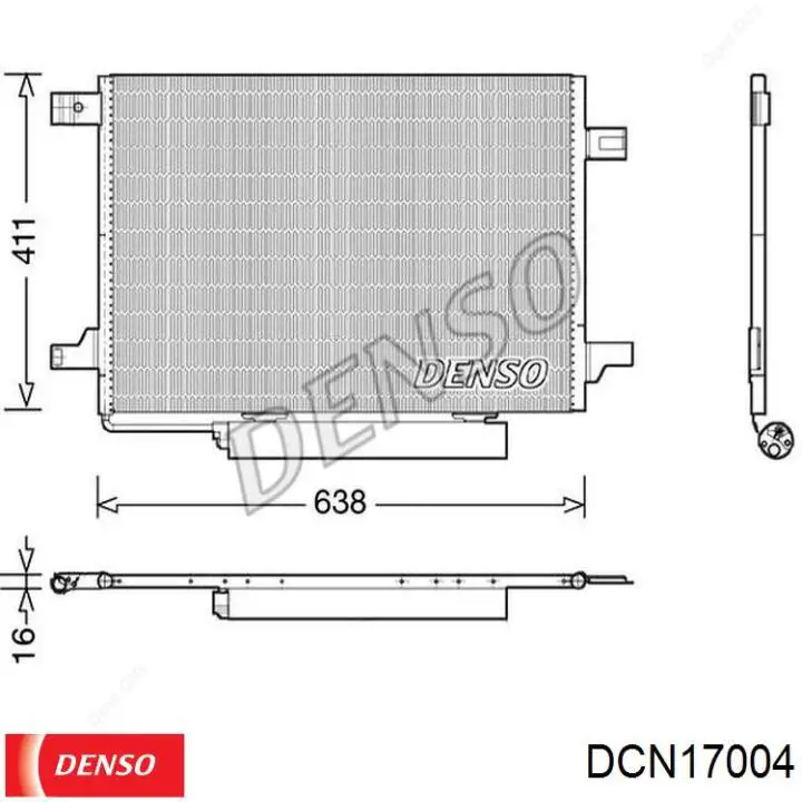 DCN17004 Denso condensador aire acondicionado