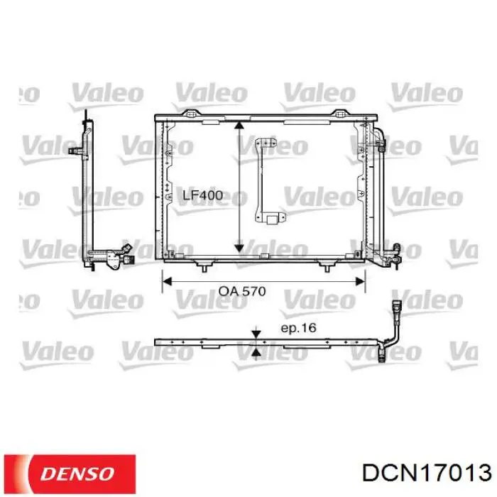 DCN17013 Denso condensador aire acondicionado