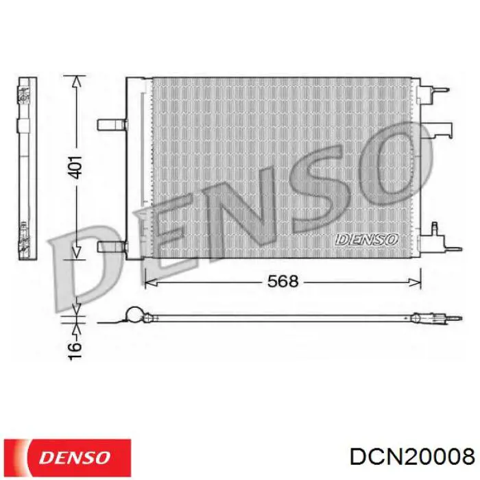 DCN20008 Denso condensador aire acondicionado