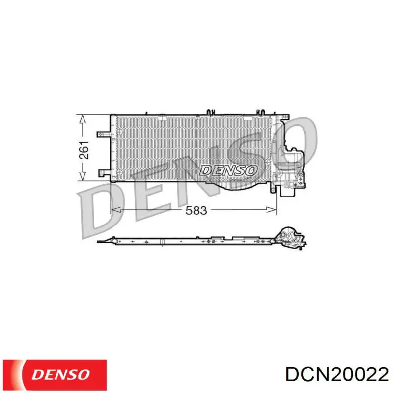 DCN20022 Denso condensador aire acondicionado