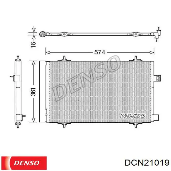 DCN21019 Denso condensador aire acondicionado