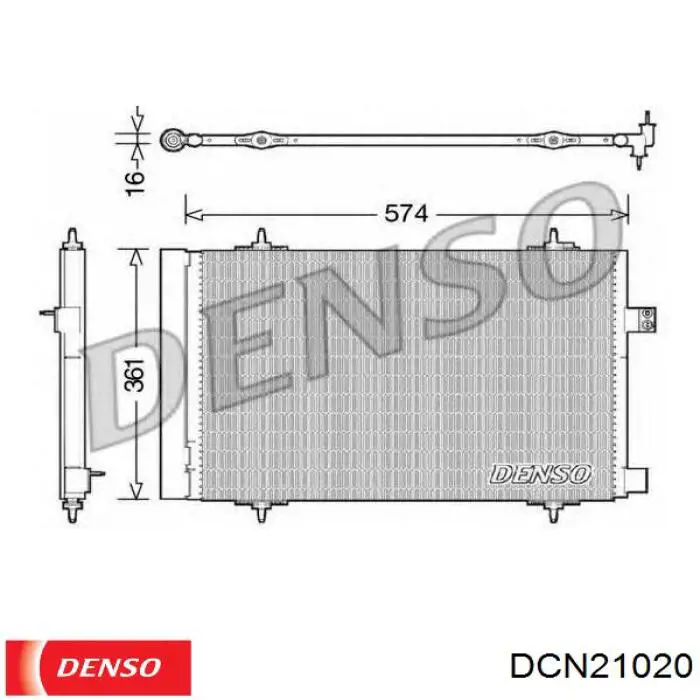 DCN21020 Denso condensador aire acondicionado