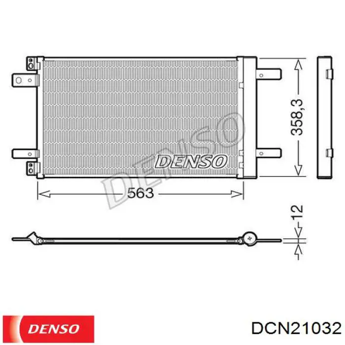 DCN21032 Denso condensador aire acondicionado