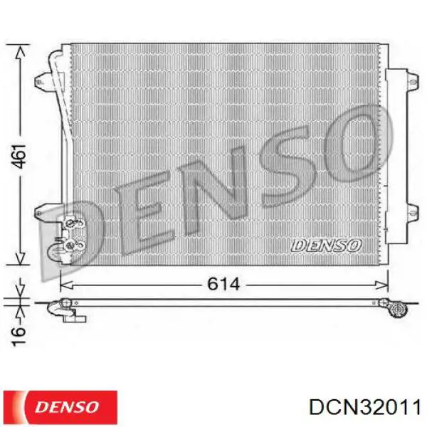 DCN32011 Denso condensador aire acondicionado