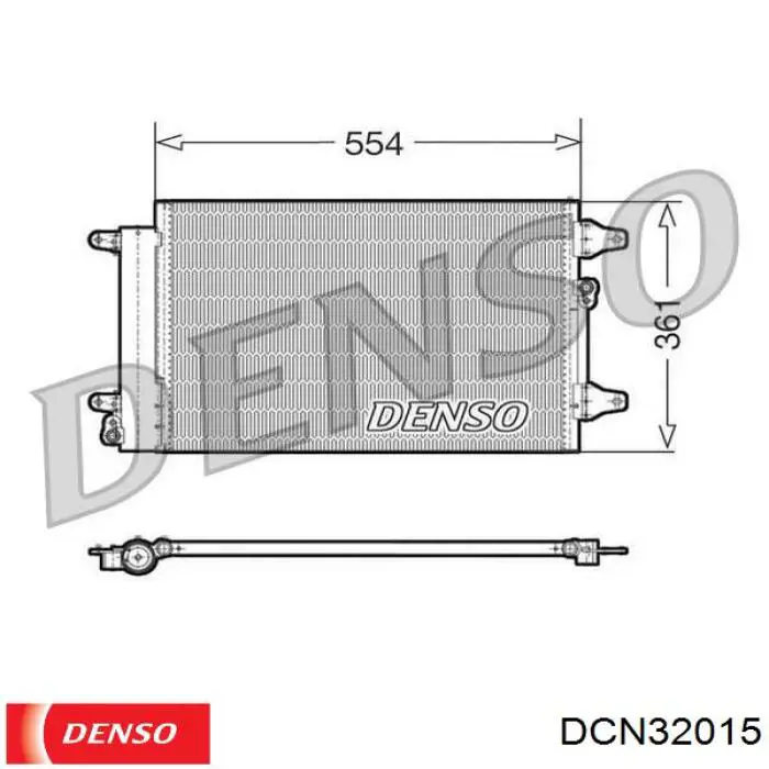 DCN32015 Denso condensador aire acondicionado