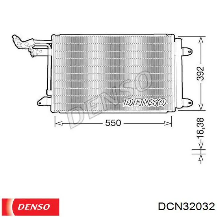 DCN32032 Denso radiador de calefacción