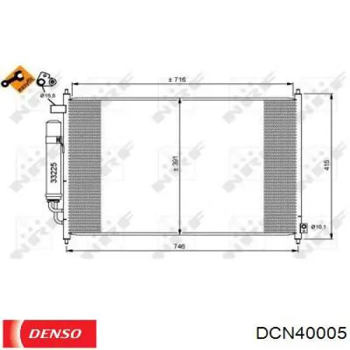 DCN40005 Denso condensador aire acondicionado