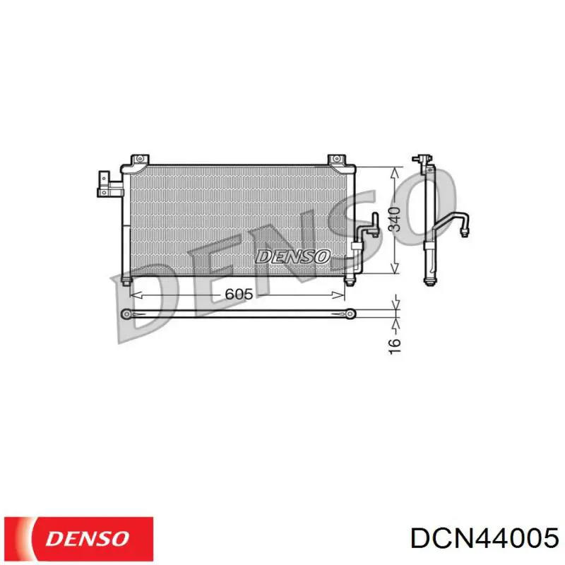 DCN44005 Denso condensador aire acondicionado