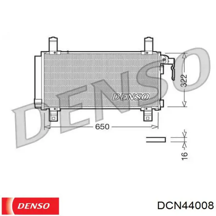 DCN44008 Denso condensador aire acondicionado