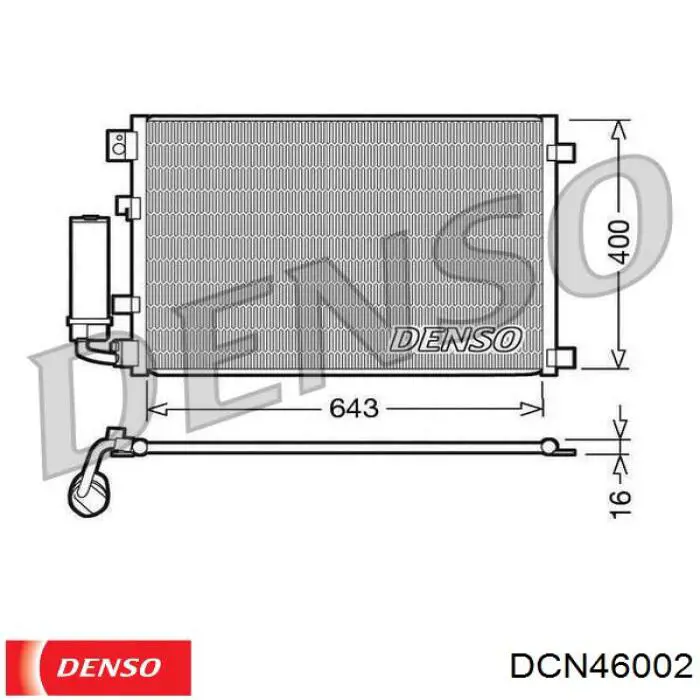 DCN46002 Denso condensador aire acondicionado